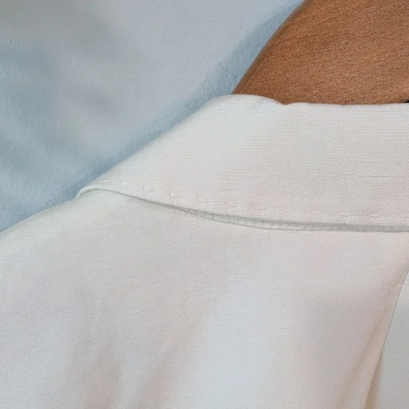 Lafayette 148 New York Kettson Cream Belted Suit Jacket Size 10 - Picture 10 of 14